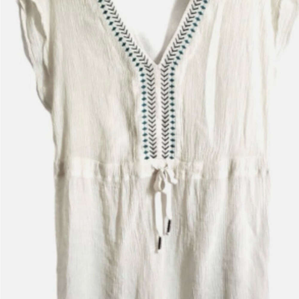 Kona Sol Embroidered Swimwear White Coverup Size XL